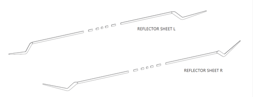 [mm-dt-reflector-sheet-r] Reflector Sheet  (Lámina Reflectora) compatible for Minimotors Dualtron